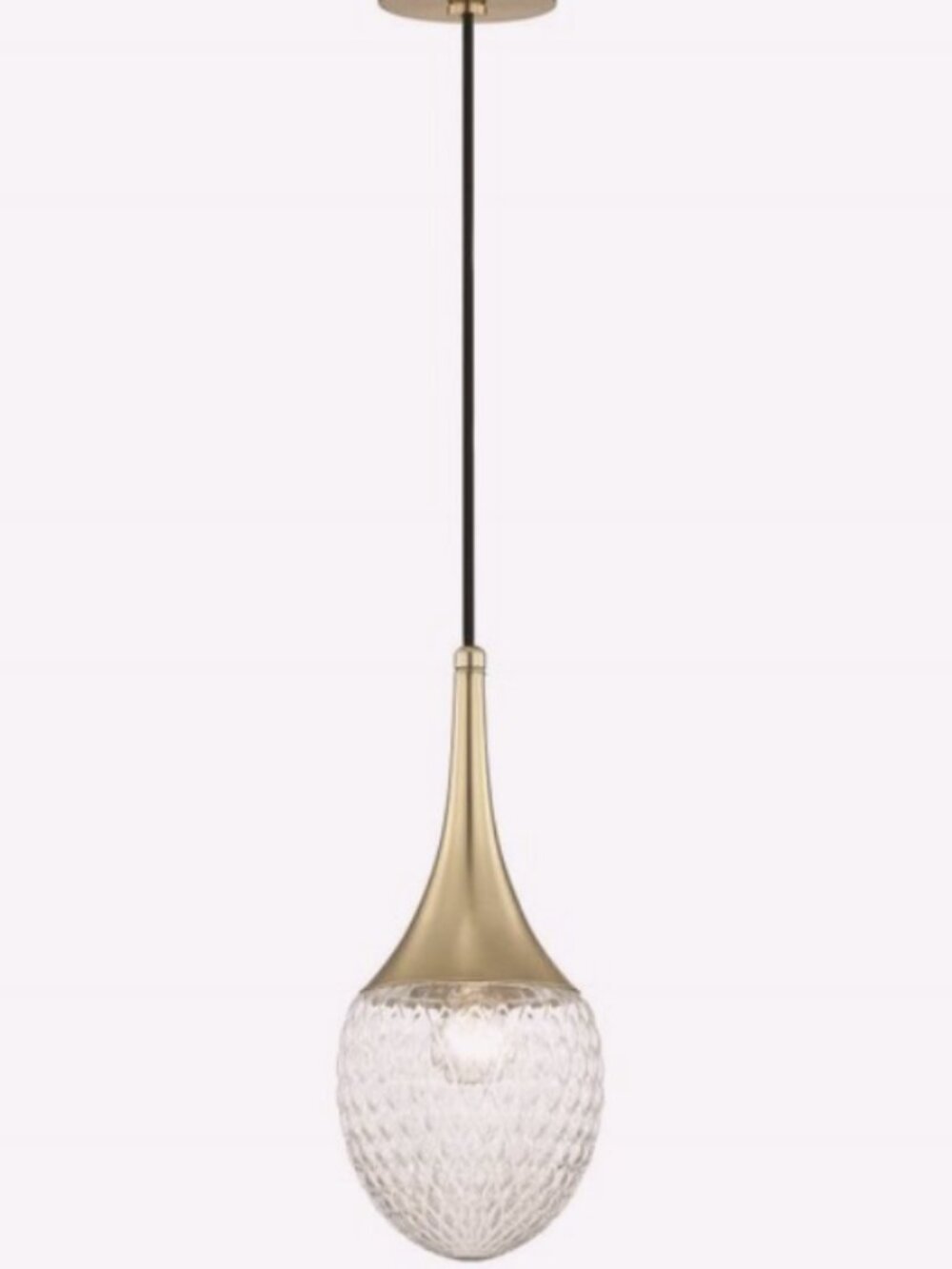 Mitzi Bella Aged Brass Modern/Contemporary Clear Glass Pendant Light Fixture